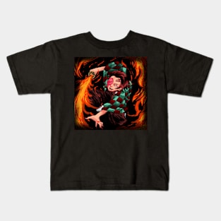 Tanjiro Kamado Demon Slayer Kimetsu No Yaiba Kids T-Shirt